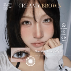 Kính áp tròng 6 tháng CREAMY BROWN màu nâu tự nhiên giãn tròng nhỏ GTRENDY - MC38