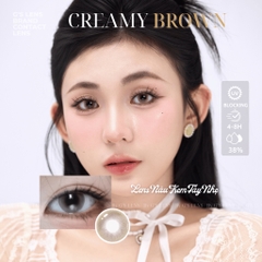 Kính áp tròng 6 tháng CREAMY BROWN màu nâu tự nhiên giãn tròng nhỏ GTRENDY - MC38