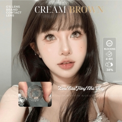 Kính áp tròng 6 tháng CREAM BROWN màu xám nâu sáng tây giãn tròng nhỏ GTRENDY - MC38