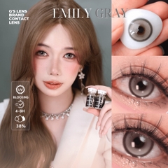 Kính áp tròng 6 tháng EMILY GRAY màu xám ngọc sáng tây giãn tròng vừa GTRENDY - MC38