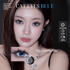 Kính áp tròng 6 tháng CAT EYES BLUE màu xanh dương sáng tây giãn tròng nhỏ GTRENDY - MC38