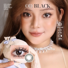 Kính áp tròng 6 tháng OD BLACK màu đen nhũ tự nhiên giãn tròng nhỏ GTRENDY - MC38