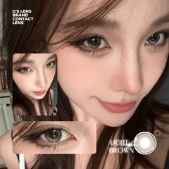 Kính áp tròng 6 tháng LIGHT BROWN màu nâu sáng tây giãn tròng nhỏ GTRENDY - MC38