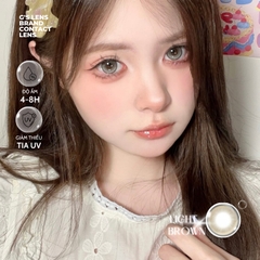 Kính áp tròng 6 tháng LIGHT BROWN màu nâu sáng tây giãn tròng nhỏ GTRENDY - MC38