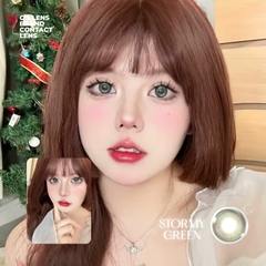 Kính áp tròng 6 tháng STORMY GREEN màu xanh lá sáng tây giãn tròng nhỏ GTRENDY - MC38