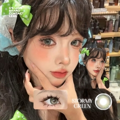 Kính áp tròng 6 tháng STORMY GREEN màu xanh lá sáng tây giãn tròng nhỏ GTRENDY - MC38