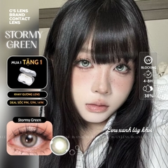 Kính áp tròng 6 tháng STORMY GREEN màu xanh lá sáng tây giãn tròng nhỏ GTRENDY - MC38