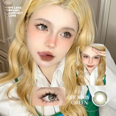 Kính áp tròng 6 tháng STORMY GREEN màu xanh lá sáng tây giãn tròng nhỏ GTRENDY - MC38