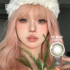 Kính áp tròng 6 tháng STORMY GREEN màu xanh lá sáng tây giãn tròng nhỏ GTRENDY - MC38