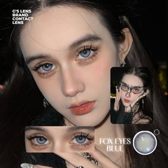 Kính áp tròng 6 tháng FOX EYES BLUE màu xanh tím sáng tây giãn tròng vừa GTRENDY - MC38