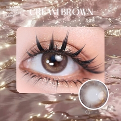 Kính áp tròng 6 tháng CREAM BROWN màu xám nâu sáng tây giãn tròng nhỏ GTRENDY - MC38