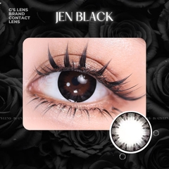 Kính áp tròng 6 tháng JEN BLACK màu đen tự nhiên giãn tròng vừa GTRENDY - MC38