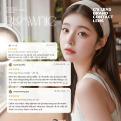 Kính áp tròng 1 ngày BROWNIE màu nâu tự nhiên giãn tròng nhỏ ANGEL EYES