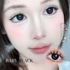 Kính áp tròng 6 tháng BABY BLACK màu đen tự nhiên giãn tròng to GTRENDY - MC38