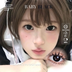 Kính áp tròng 6 tháng BABY BLACK màu đen tự nhiên giãn tròng to GTRENDY - MC38