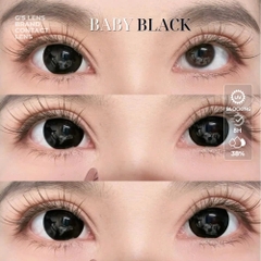 Kính áp tròng 6 tháng BABY BLACK màu đen tự nhiên giãn tròng to GTRENDY - MC38