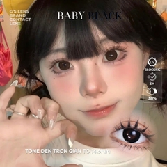Kính áp tròng 6 tháng BABY BLACK màu đen tự nhiên giãn tròng to GTRENDY - MC38