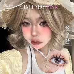 Kính áp tròng 6 tháng MINI FAIRY PINK màu hồng nâu sáng tây giãn tròng nhỏ GTRENDY - Realcon Color 38