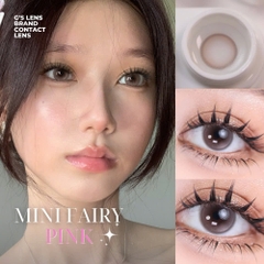 Kính áp tròng 6 tháng MINI FAIRY PINK màu hồng nâu sáng tây giãn tròng nhỏ GTRENDY - Realcon Color 38