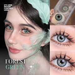 Kính áp tròng 6 tháng FOREST GREEN màu xanh lá tây sáng giãn tròng nhỏ GTRENDY - ABC