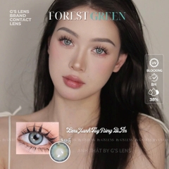 Kính áp tròng 6 tháng FOREST GREEN màu xanh lá tây sáng giãn tròng nhỏ GTRENDY - ABC