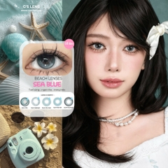 Kính áp tròng 6 tháng SEA BLUE màu xanh sáng tây giãn tròng nhỏ GTRENDY - MC38