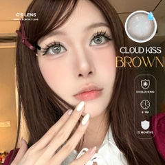 Kính áp tròng 6 tháng CLOUD KISS BROWN màu nâu sáng tây giãn tròng nhỏ GTRENDY - MCK1