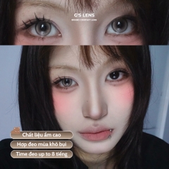 Kính áp tròng 6 tháng CLOUD KISS BROWN màu nâu sáng tây giãn tròng nhỏ GTRENDY - MCK1