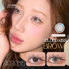 Kính áp tròng 6 tháng CLOUD KISS BROWN màu nâu sáng tây giãn tròng nhỏ GTRENDY - MCK1