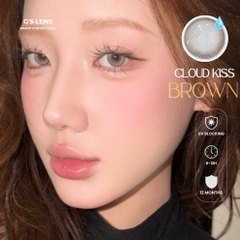 Kính áp tròng 6 tháng CLOUD KISS BROWN màu nâu sáng tây giãn tròng nhỏ GTRENDY - MCK1