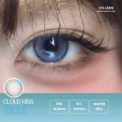 Kính áp tròng 6 tháng CLOUD KISS BLUE màu xanh dương sáng tây giãn tròng nhỏ GTRENDY - MCK1