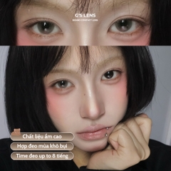 Kính áp tròng 6 tháng SHY GRAY màu xám kem tự nhiên giãn tròng nhỏ GTRENDY - MCK1