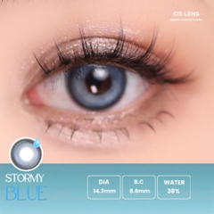 Kính áp tròng 6 tháng STORMY BLUE màu xanh sáng tây giãn tròng nhỏ GTRENDY - MC38