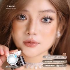 Kính áp tròng 6 tháng ANGEL BLUE màu xám sáng tây giãn tròng nhỏ GTRENDY - MC38