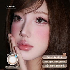 Kính áp tròng 6 tháng MEMORY PINK màu hồng nâu tự nhiên giãn tròng nhỏ GTRENDY - MCK1