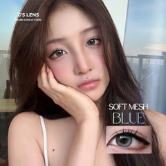 Kính áp tròng 6 tháng SOFT MESH BLUE màu xanh xám sáng tây giãn tròng nhỏ GTRENDY - MCK1