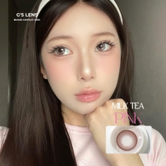 Kính áp tròng 6 tháng MILK TEA PINK màu hồng sáng tây giãn tròng vừa GTRENDY - MCK1