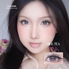 Kính áp tròng 6 tháng MILK TEA PINK màu hồng sáng tây giãn tròng vừa GTRENDY - MCK1