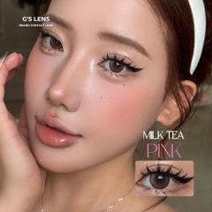 Kính áp tròng 6 tháng MILK TEA PINK màu hồng sáng tây giãn tròng vừa GTRENDY - MCK1