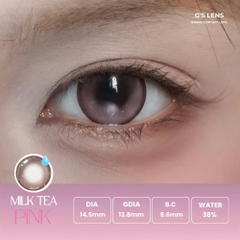 Kính áp tròng 6 tháng MILK TEA PINK màu hồng sáng tây giãn tròng vừa GTRENDY - MCK1