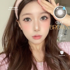 Kính áp tròng 6 tháng CLAY BROWN màu nâu tự nhiên giãn tròng nhỏ GTRENDY - MC38