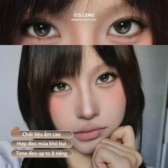 Kính áp tròng 6 tháng CLAY BROWN màu nâu tự nhiên giãn tròng nhỏ GTRENDY - MC38