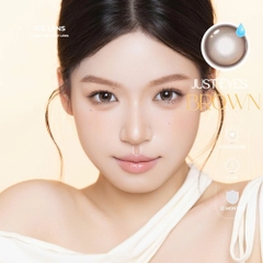 Kính áp tròng 6 tháng JUST EYES BROWN màu nâu sáng tây giãn tròng nhỏ GTRENDY - MCK1