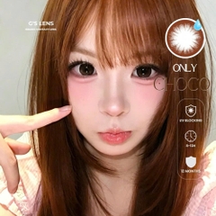 Kính áp tròng 6 tháng ONLY CHOCO màu choco tự nhiên giãn tròng to GTRENDY - MC38