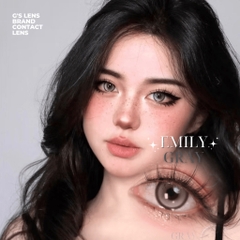 Kính áp tròng 6 tháng EMILY GRAY màu xám ngọc sáng tây giãn tròng vừa GTRENDY - MC38