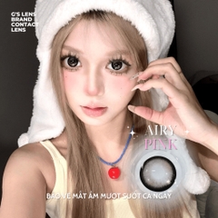 Kính áp tròng 1 ngày AIRY PINK màu hồng tự nhiên giãn tròng to GTRENDY