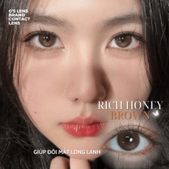 Kính áp tròng 1 ngày RICH HONEY BROWN màu nâu tự nhiên giãn tròng nhỏ GTRENDY