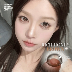 Kính áp tròng 1 ngày RICH HONEY BROWN màu nâu tự nhiên giãn tròng nhỏ GTRENDY