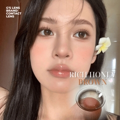 Kính áp tròng 1 ngày RICH HONEY BROWN màu nâu tự nhiên giãn tròng nhỏ GTRENDY