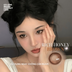 Kính áp tròng 1 ngày RICH HONEY BROWN màu nâu tự nhiên giãn tròng nhỏ GTRENDY